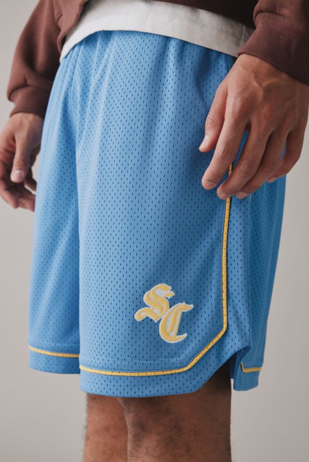 Slide View: 5: Short de Basketball en Filet Longline en Tissu Standard