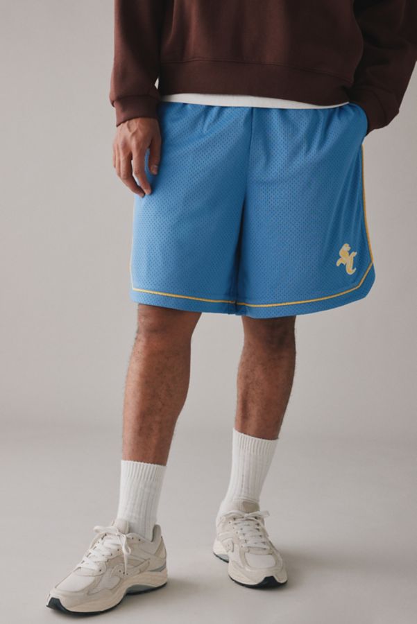 Slide View: 1: Short de Basketball en Filet Longline en Tissu Standard