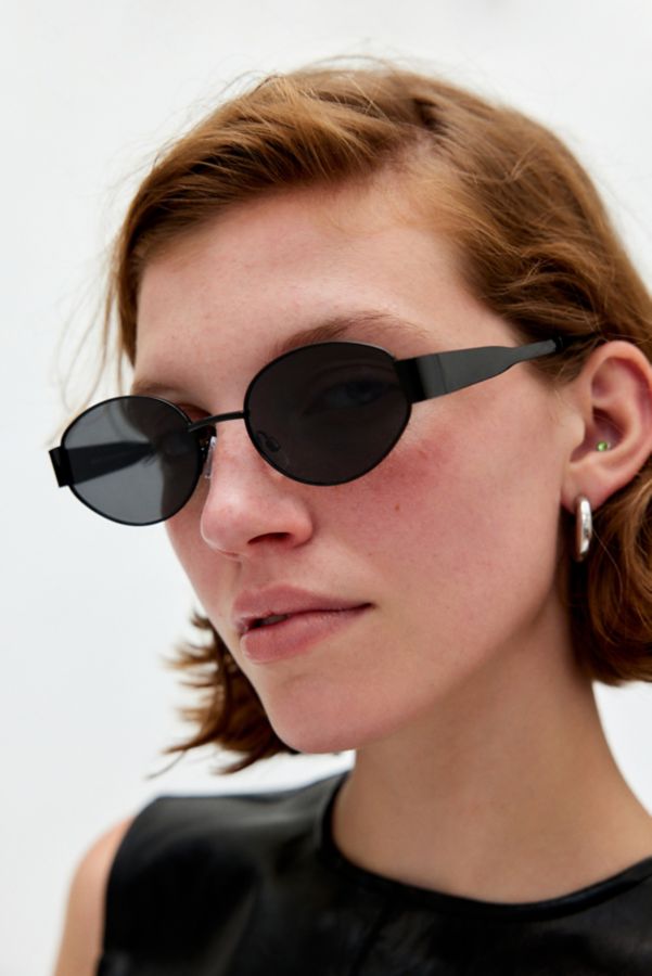 Slide View: 1: Agent Slim Oval Sunglasses