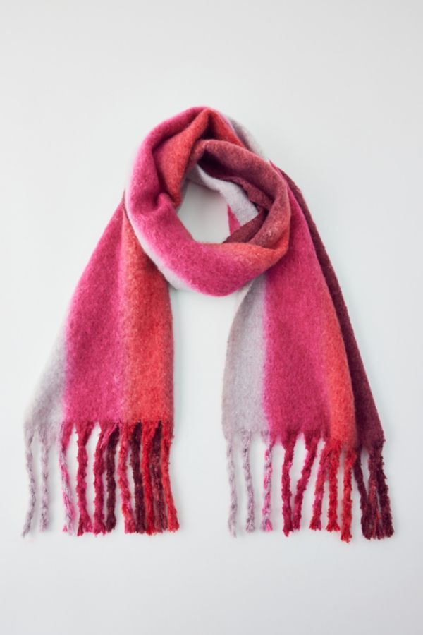 Slide View: 2: Ombre Striped Woven Scarf