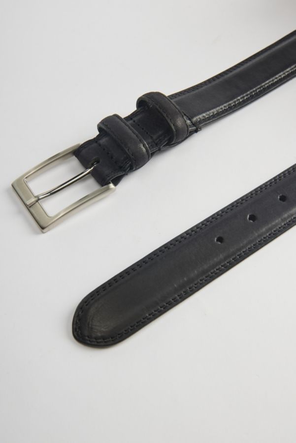 Slide View: 2: Ceinture de Base en Cuir Biseauté