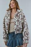 Thumbnail View 4: Kimchi Blue Snow Bunny Printed Piled Fleece Zip-Up Jacket