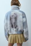 Thumbnail View 2: Kimchi Blue Snow Bunny Printed Piled Fleece Zip-Up Jacket