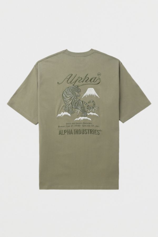 Slide View: 1: Alpha Industries Embroidered Tiger Tee