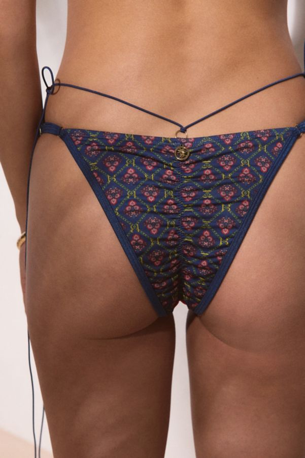 Slide View: 2: Bananhot Annie Dark Royal Strappy Bikini Bottom