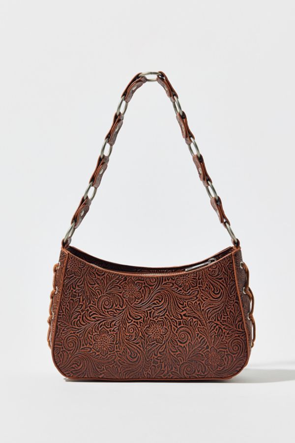 Slide View: 5: Silence + Noise Kez Boho Stamped Laced Shoulder Bag