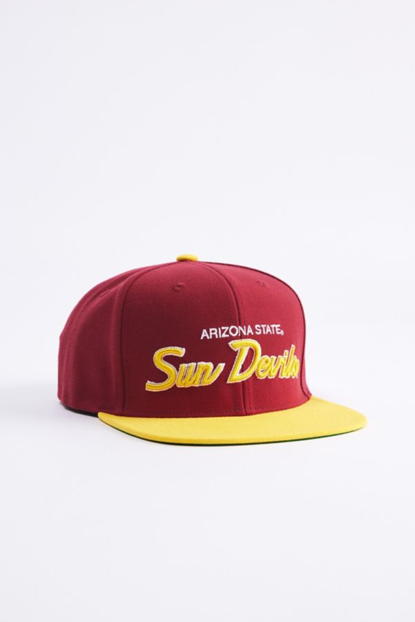 Slide View: 1: Casquette Mitchell & Ness NCAA Arizona State Sun Devils avec Bouton-Pression