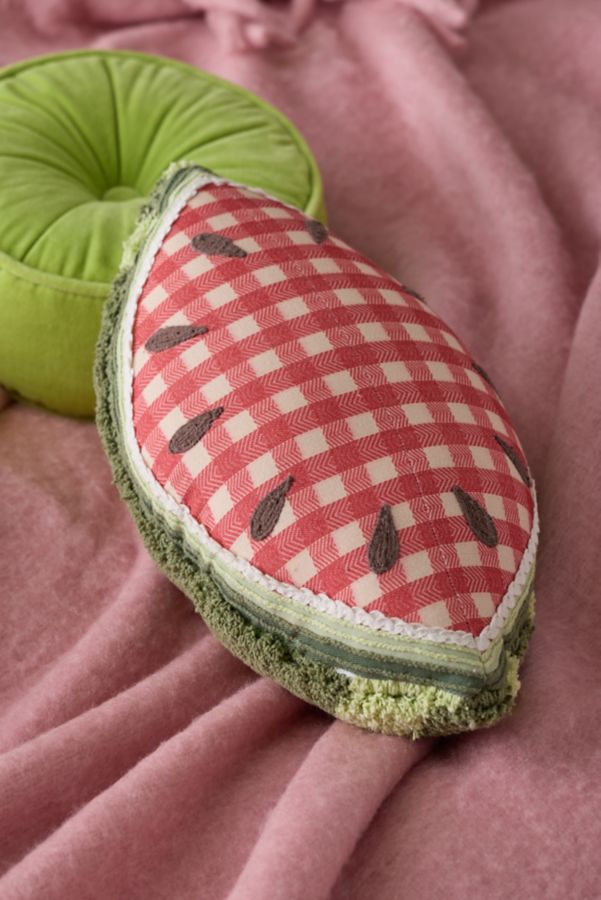 Slide View: 1: Watermelon Gingham Throw Pillow