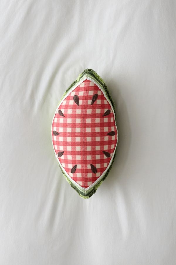 Slide View: 3: Watermelon Gingham Throw Pillow