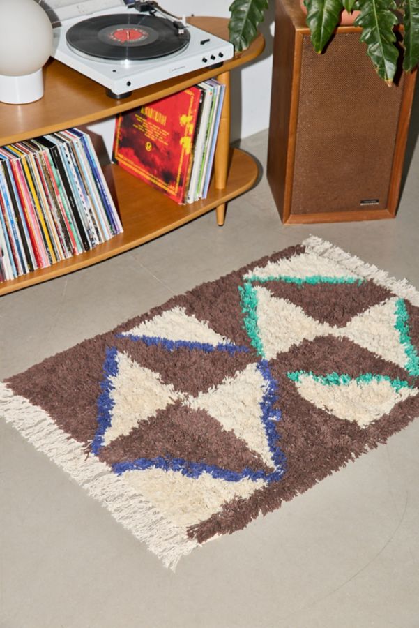 Slide View: 2: Pinwheel Fauxkati Shag Rug