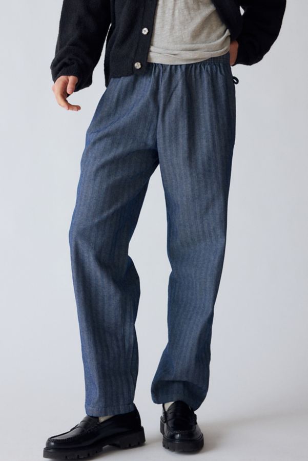 Slide View: 1: Pantalon de Chef Denim Semi Large Cookman