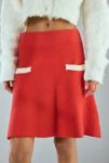 Thumbnail View 2: Neon Rose Contrast Trim Sweater Mini Skirt