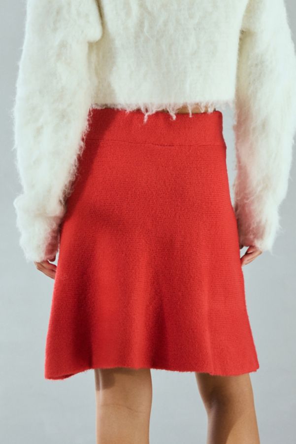 Slide View: 4: Neon Rose Contrast Trim Sweater Mini Skirt