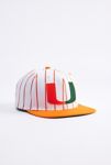 Thumbnail View 1: Mitchell & Ness NCAA Miami Hurricanes Retro Stripe Pro Snapback Hat