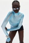 Thumbnail View 1: AFRM Zadie Metallic Mesh Turtleneck Top