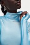 Thumbnail View 2: AFRM Zadie Metallic Mesh Turtleneck Top