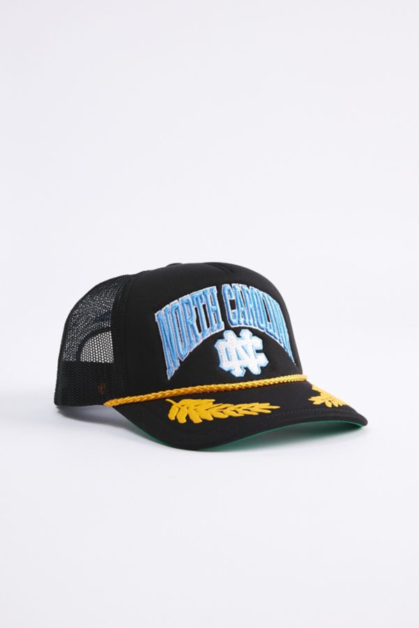 Slide View: 1: Mitchell & Ness NCAA UNC Golf Leaf Trucker Hat