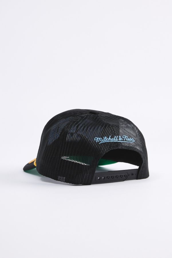 Slide View: 2: Mitchell & Ness NCAA UNC Golf Leaf Trucker Hat