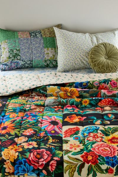 Floral Needlepoint Quilt