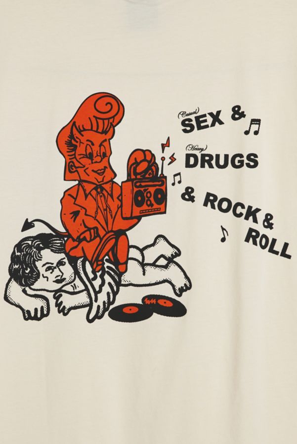 Slide View: 3: Pas de Mer Sex & Drugs Graphic Tee