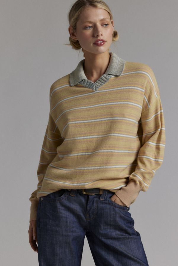 Slide View: 1: BDG Bowen Oversized Polo Sweater