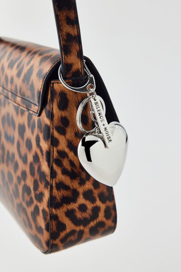 Slide View: 1: Silence + Noise Heart Charm Keychain