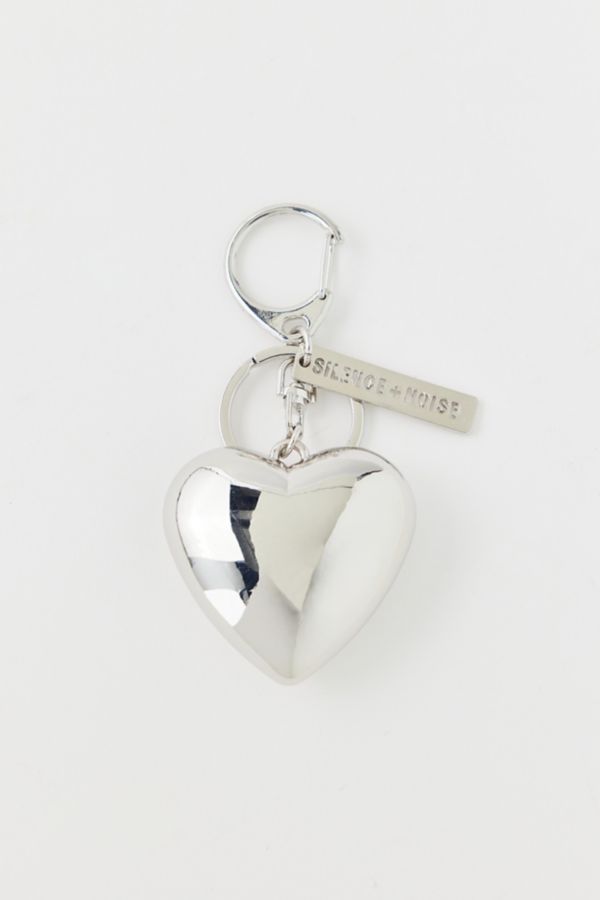 Slide View: 2: Silence + Noise Heart Charm Keychain