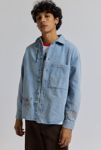 Thumbnail View 1: Pas de Mer Embroidered Button-Down Denim Shirt