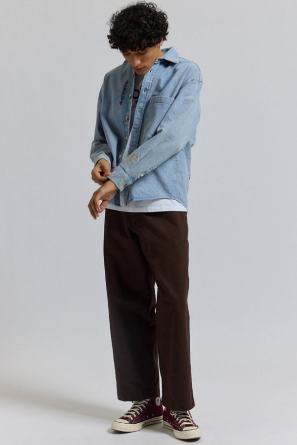 Slide View: 3: Pas de Mer Embroidered Button-Down Denim Shirt