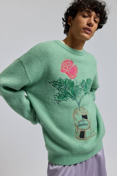 Pas de Mer Flower Crew Neck Sweater