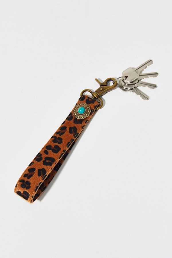 Slide View: 3: Western Animal Print Pony Hair Keychain