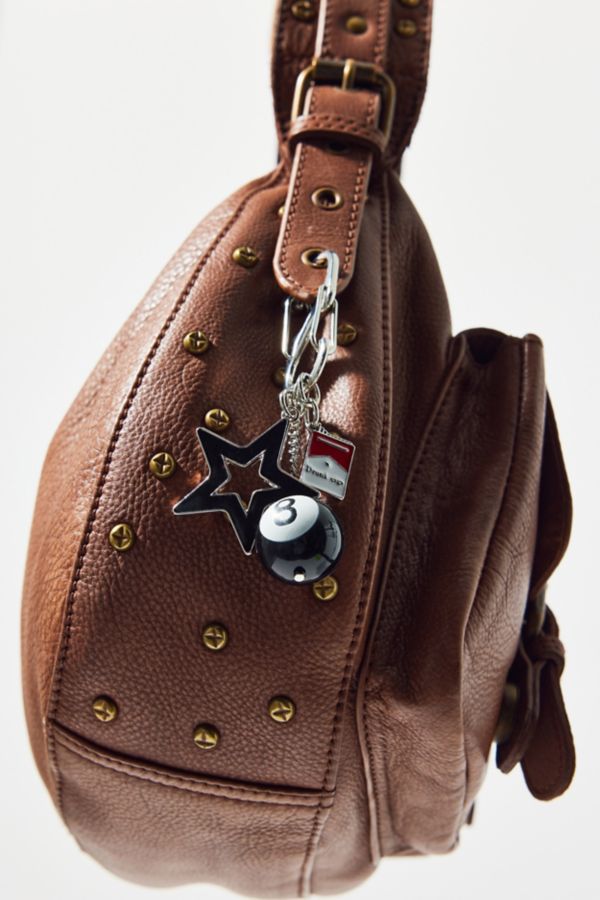 Slide View: 1: 8 Ball Star Keychain