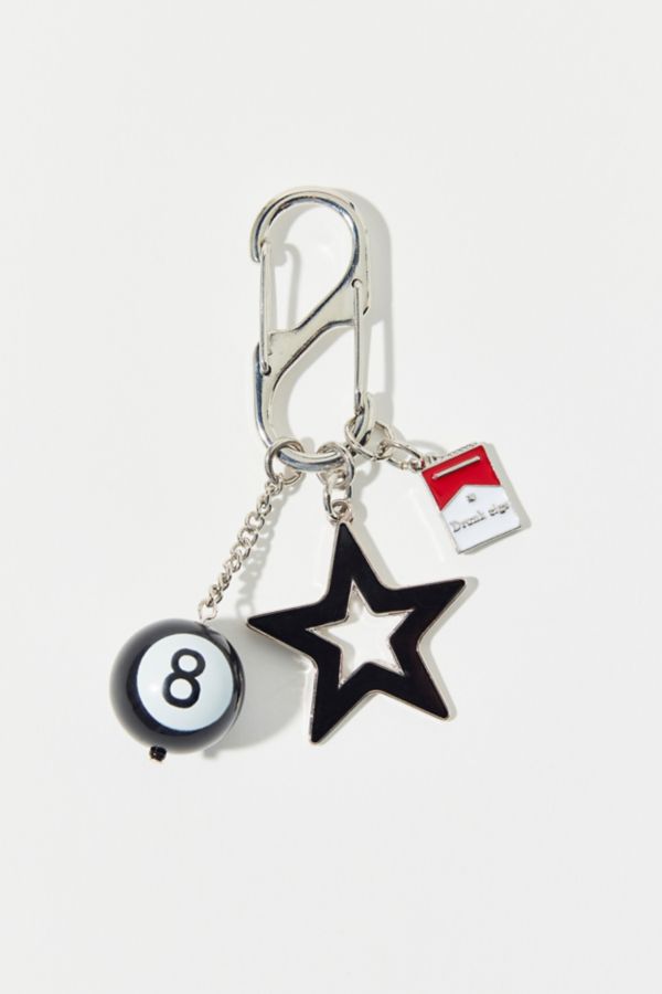 Slide View: 2: 8 Ball Star Keychain