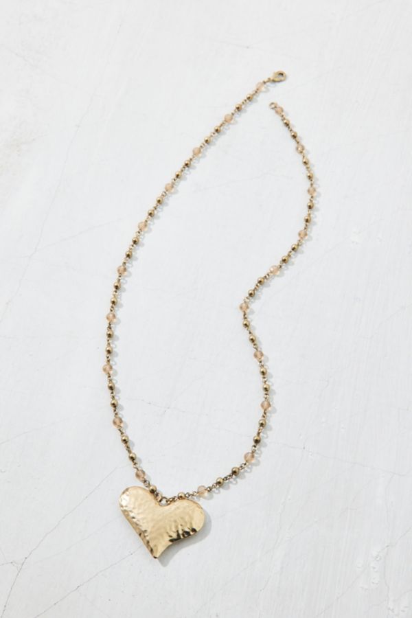 Slide View: 3: Collier Pendentif Cœur Long