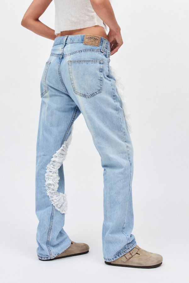 Slide View: 5: Urban Renewal Remade Lace Ruffle Applique Jean