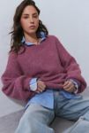 Thumbnail View 1: BDG Angela Fuzzy Knit Oversized Crew Neck Sweater