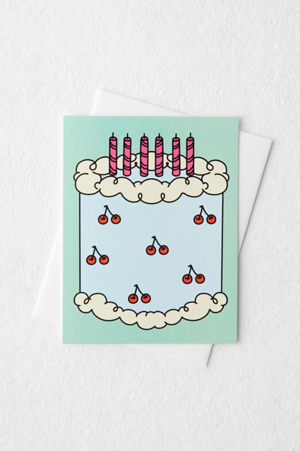 Slide View: 1: Carte d'Anniversaire SimplyMKO Gâteau d'Anniversaire aux Cerises