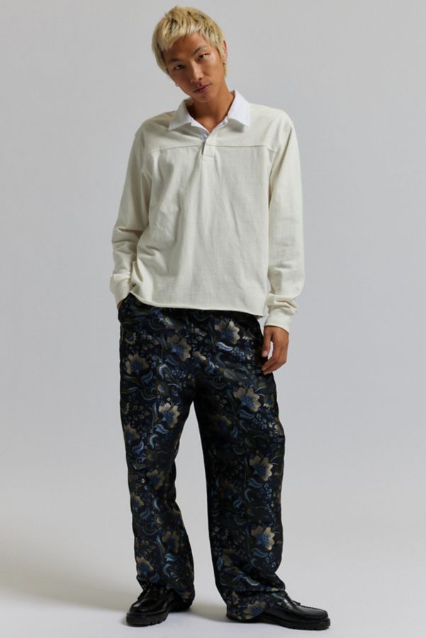 Slide View: 6: UO Shiny Jacquard Beach Pant