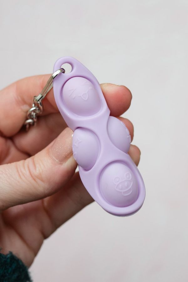 Slide View: 3: Pop Button Toy Keychain