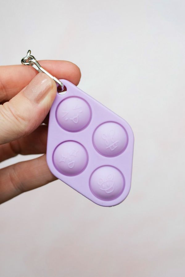 Slide View: 1: Pop Button Toy Keychain