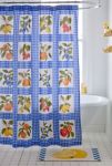 Thumbnail View 1: Gingham Fruit Patterned Shower Curtain