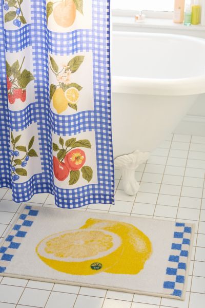 Fruit Picnic Plush Printed Bath Mat