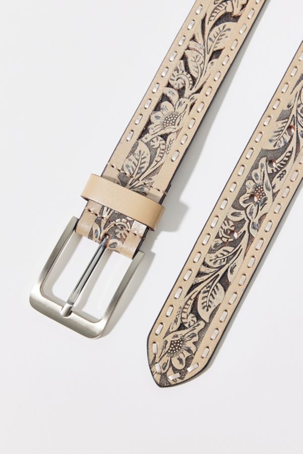 Slide View: 2: Glitter Tooled Belt