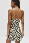 Thumbnail View 5: Silence + Noise Jessie Sequin Zebra Print Strapless Mini Dress