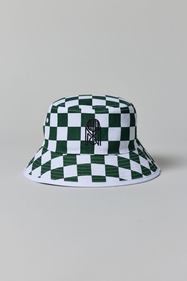 Slide View: 1: Mitchell & Ness Branded Checkerboard Bucket Hat