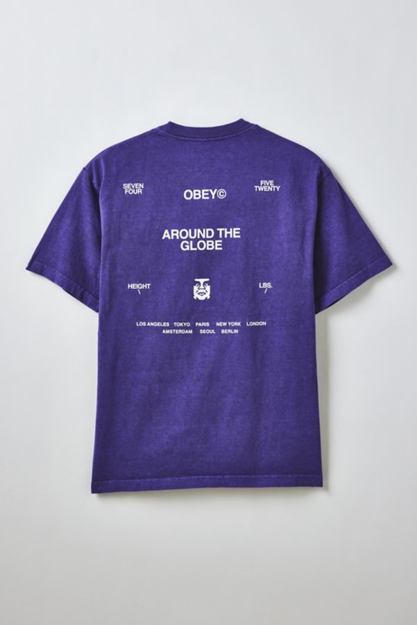 Slide View: 1: OBEY Around The Globe Graphic Tee