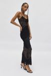 Thumbnail View 1: Kiss The Sky Alessandra Spliced Velvet & Lace Slip Dress