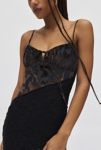 Thumbnail View 2: Kiss The Sky Alessandra Spliced Velvet & Lace Slip Dress