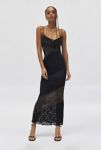 Thumbnail View 3: Kiss The Sky Alessandra Spliced Velvet & Lace Slip Dress