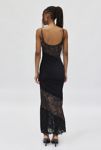 Thumbnail View 4: Kiss The Sky Alessandra Spliced Velvet & Lace Slip Dress